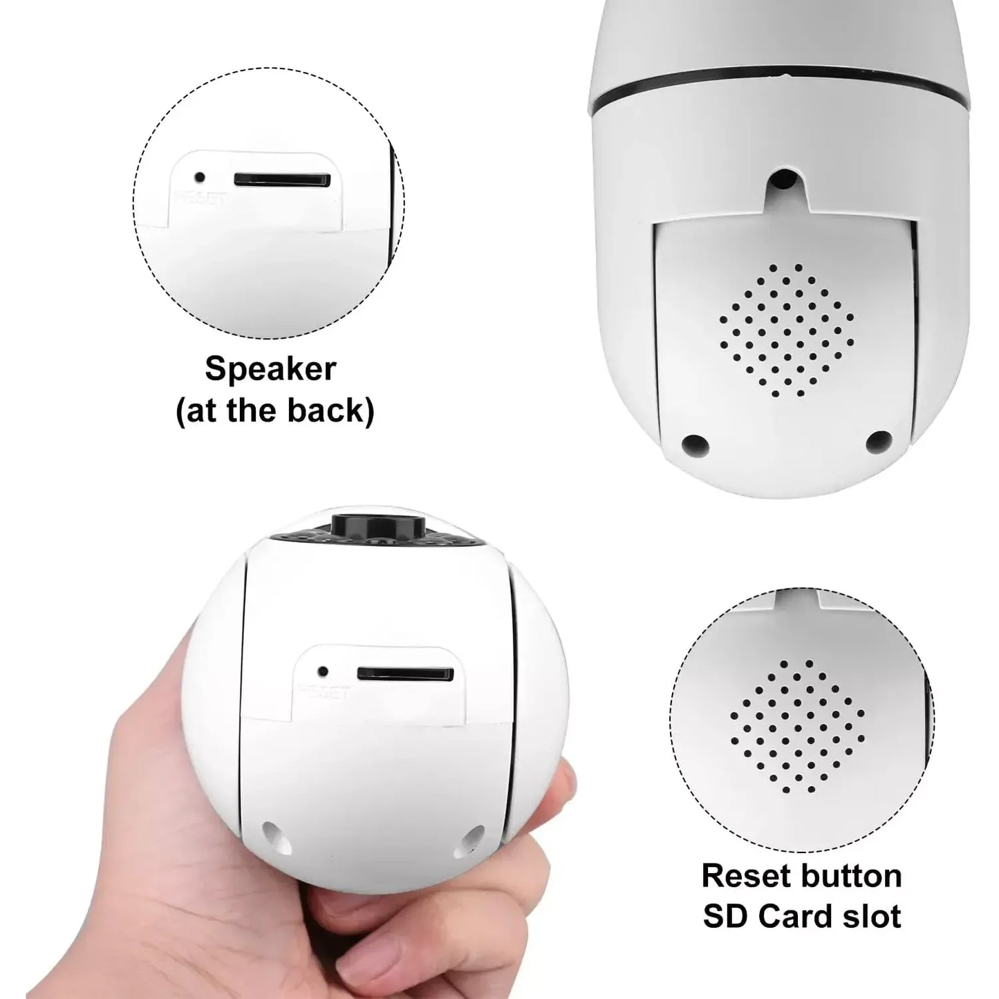 Caméra à ampoule Wifi à 360 degrés